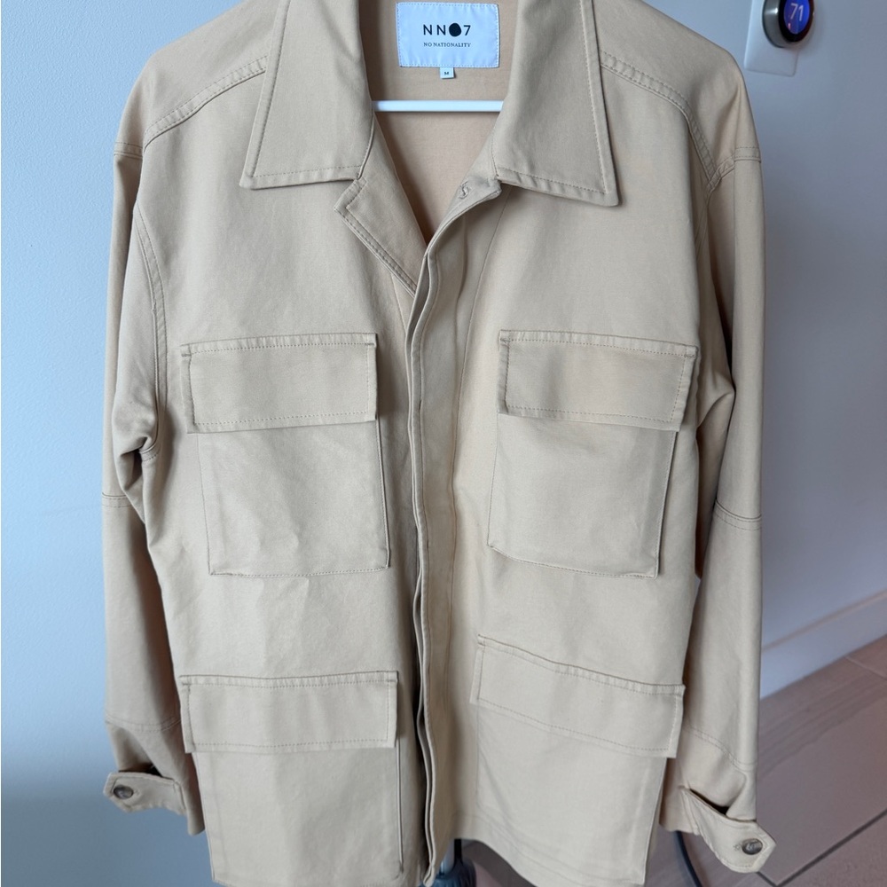 NNO7 Men's Beige Shirt Jacket